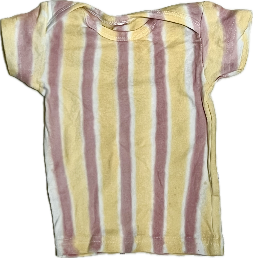 pink and cream baby lap t-shirt