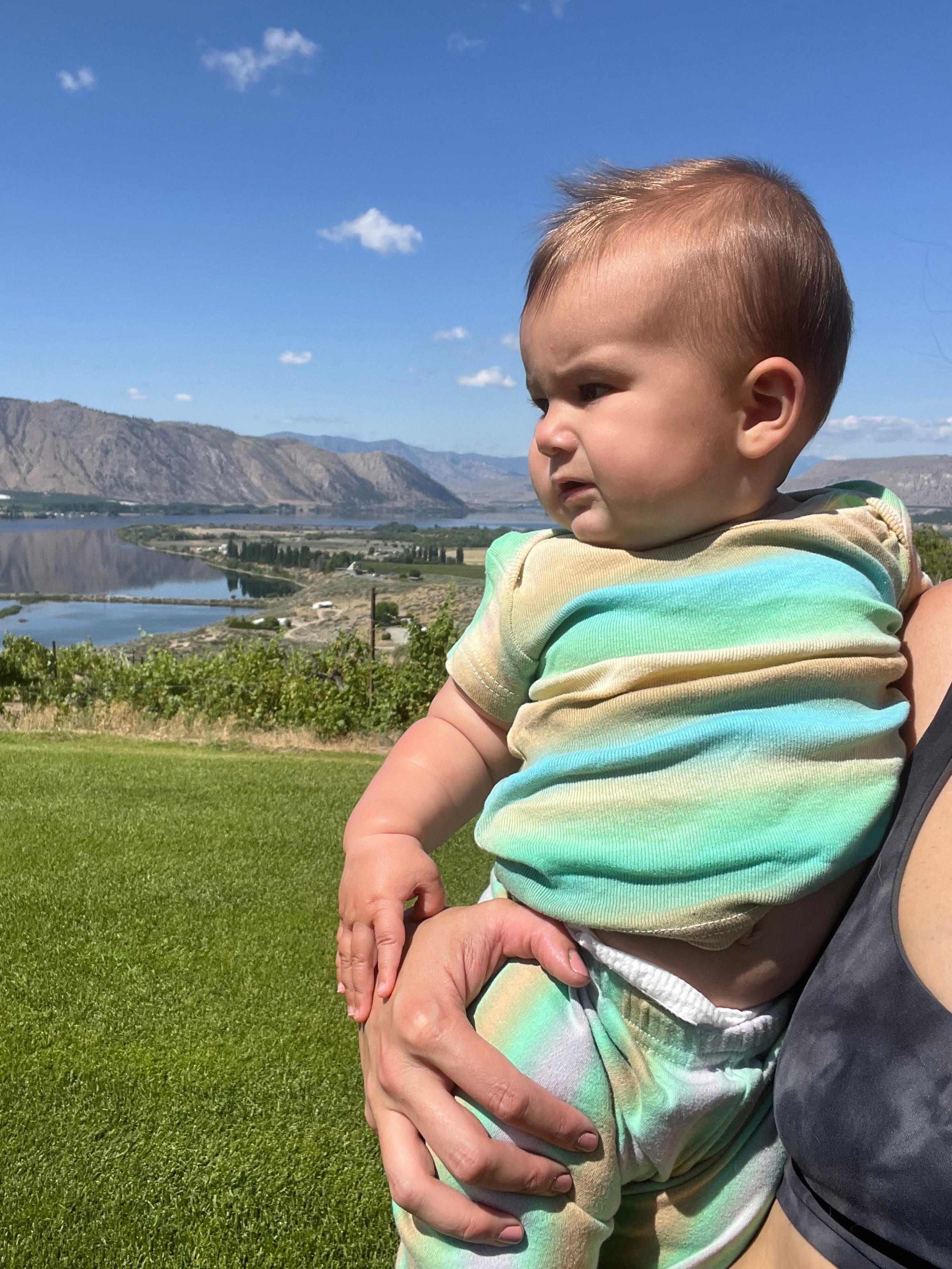 sand and sky baby lap t-shirt