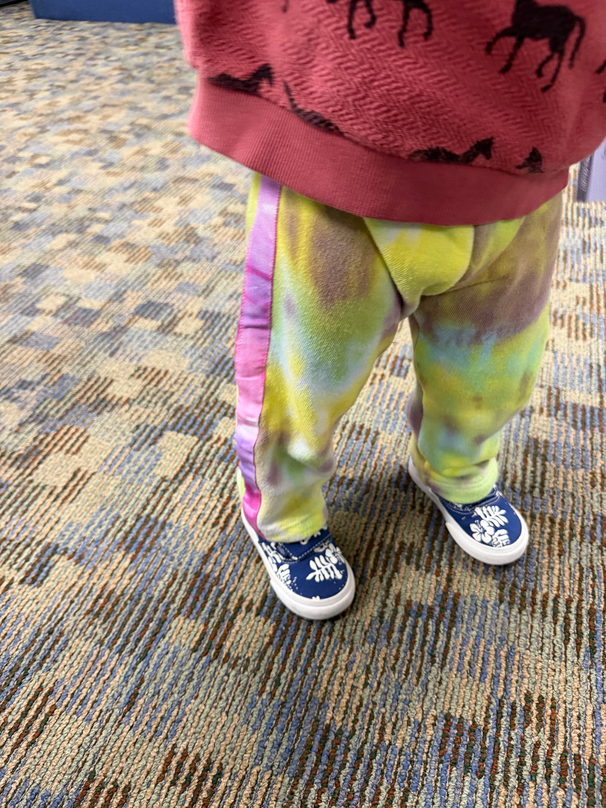 double tie dye trackies