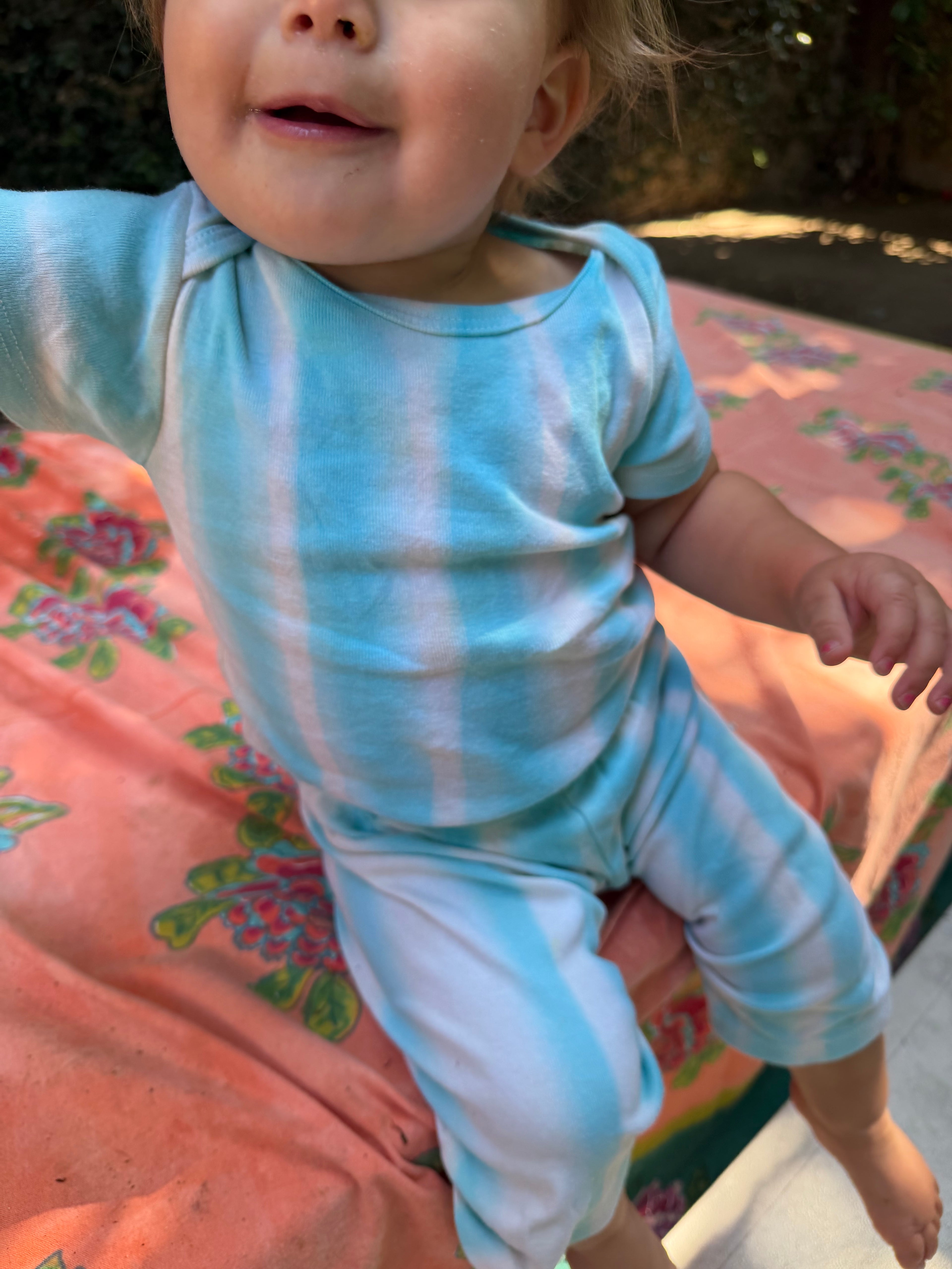 Aqua stripe set