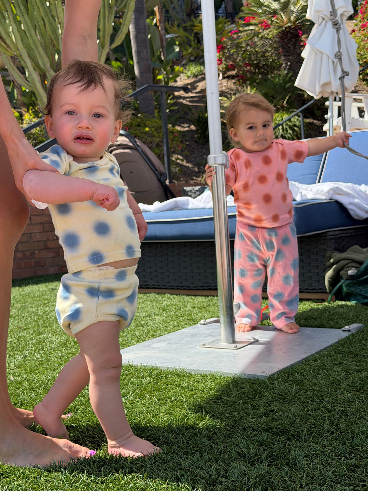 Yellow dot cabana set