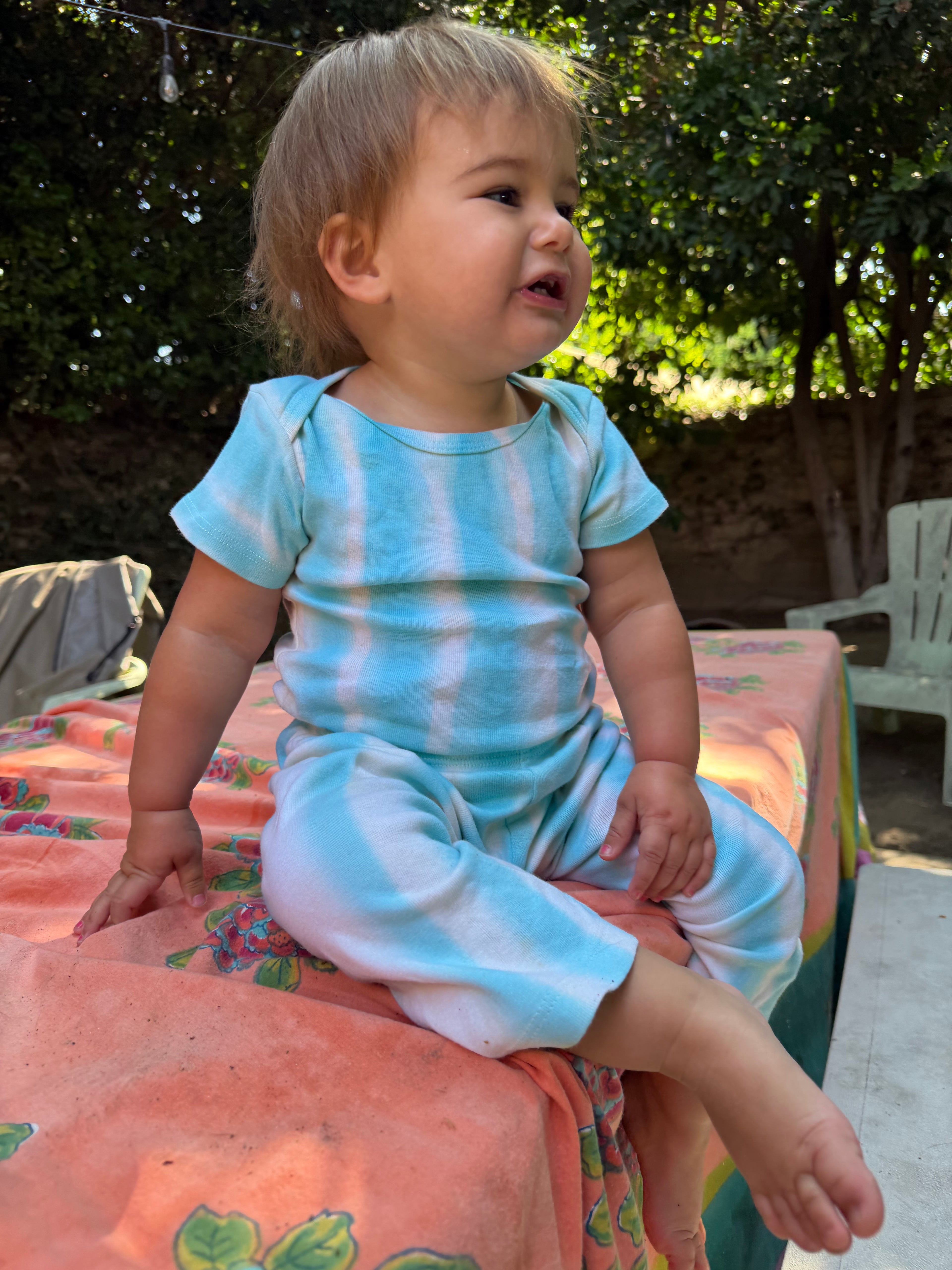 Aqua stripe set