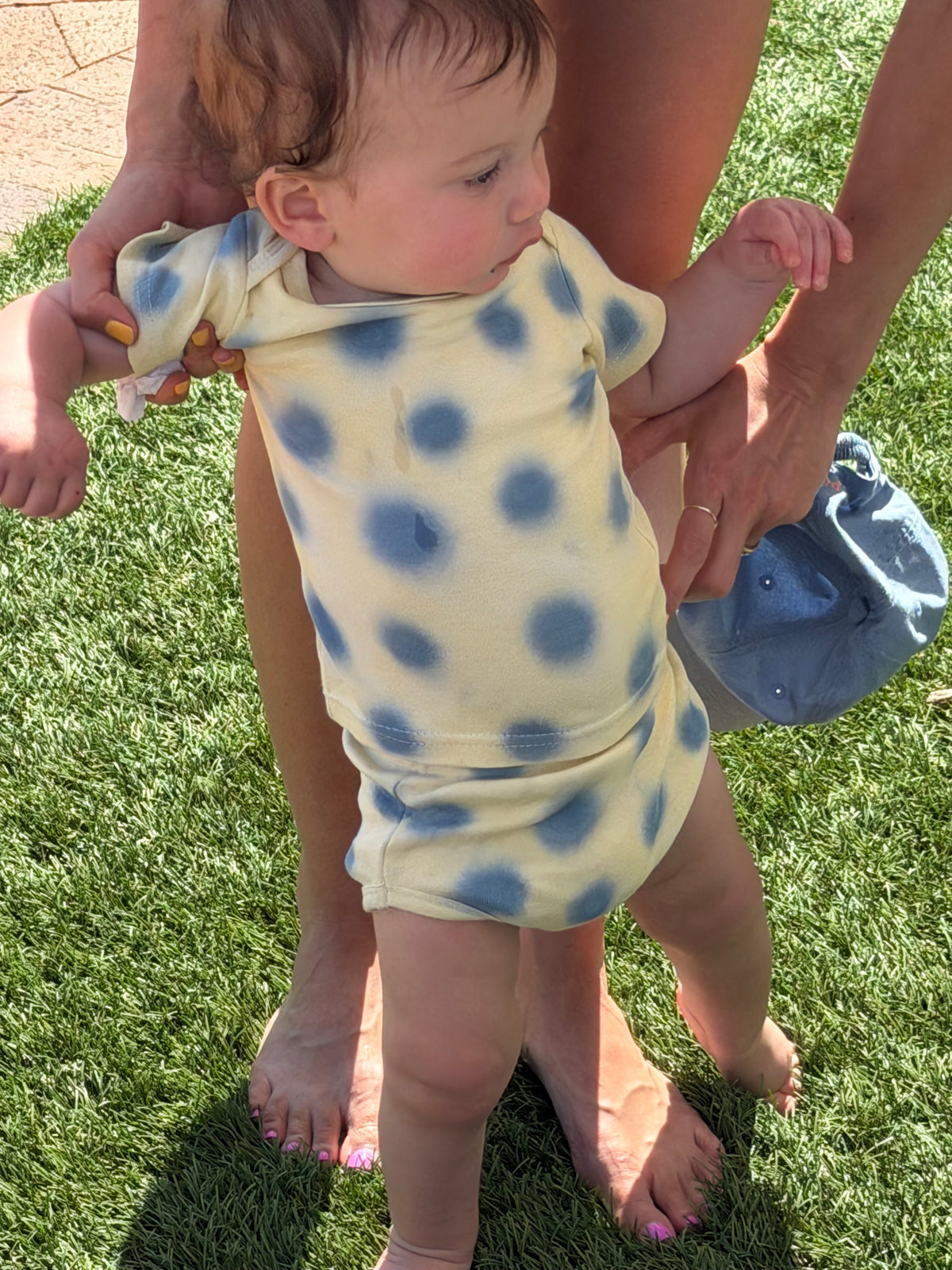 Yellow dot cabana set