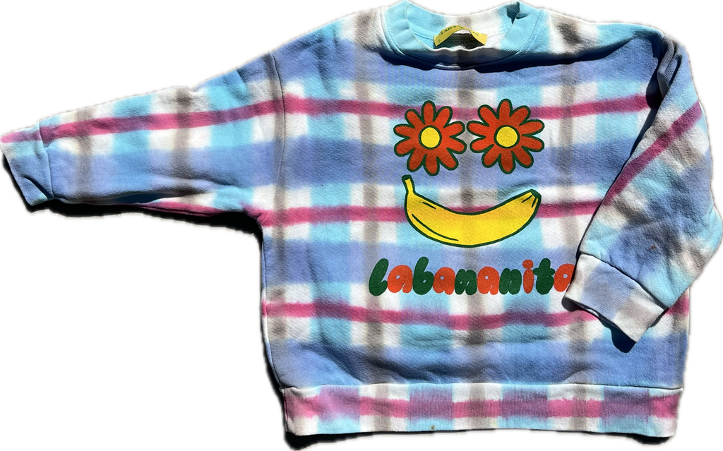 blues plaid crewneck